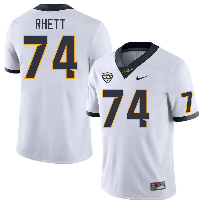 Toledo Rockets #74 Cole Rhett College Football Jerseys Stitched Sale-White